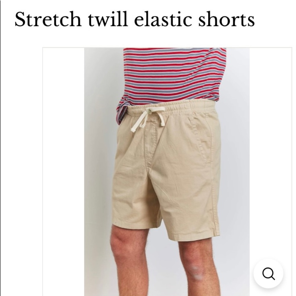 Quiet Storm Mens Stretch Twill Elastic Shorts